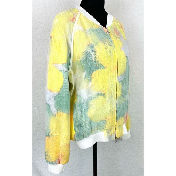 3.1 PHILLIP LIM • Transparent Frame Bomber Jacket in Yellow Multi - Picture 10 of 16